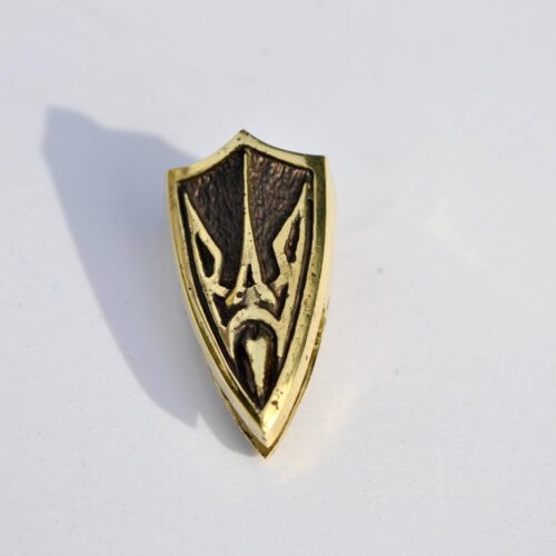 Фото латунная бусина с трезубцем на темляк