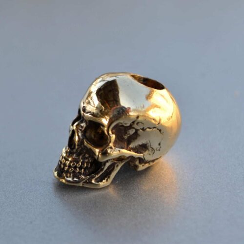 Фото латунная бусина череп
